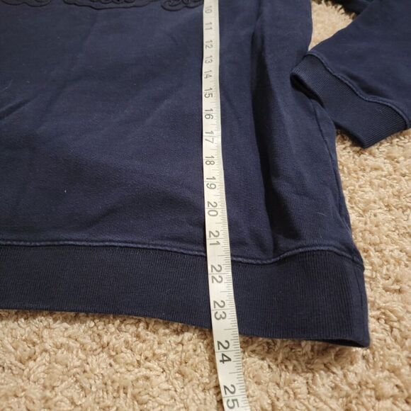 Madewell Sweater Size Large L Navy Blue Floral Cut Out Pullover - Picture 4 of 7